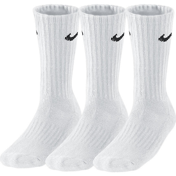 Nike Sportswear Cushioned Crew Sokken - 3 pack - Handbalkleding - Handbalsokken - White - maat 46-50