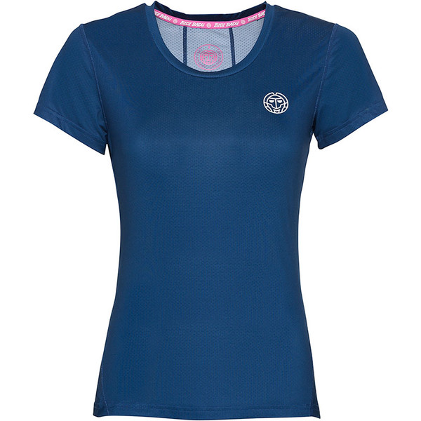 Bidi Badu Eve Tech Roundneck Tee - sportshirts - Dark Blue - Vrouwen