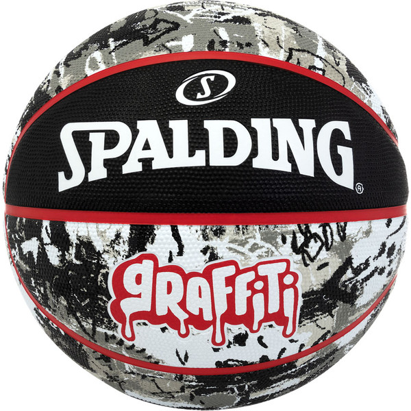 Spalding Graffiti Ball 84378Z, Unisex, Zwart, basketbal, maat: 7