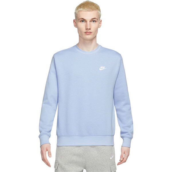 Nike Sportswear Club Fleece Sweater - Handbalkleding - Handbalshirts - Light Blue - maat XL