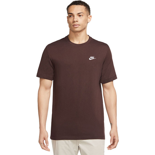 Nike Sportswear Club Tee - Handbalkleding - Handbalshirts - Brown - maat S