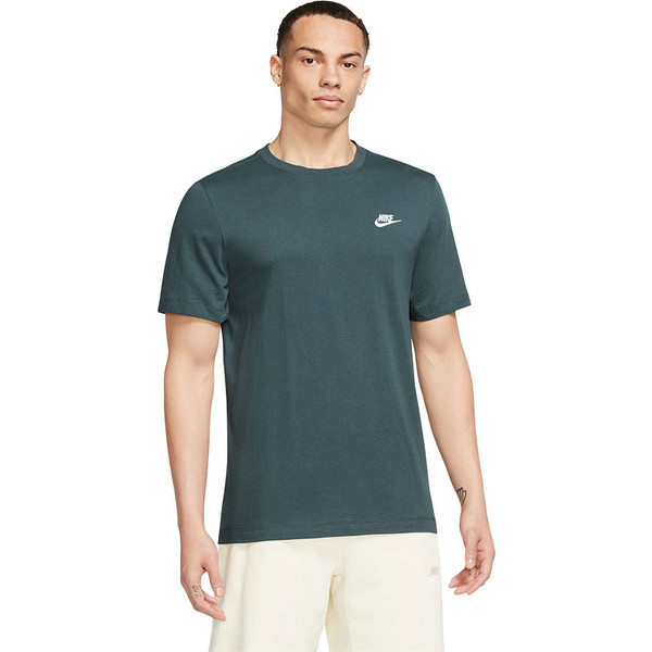 Nike Sportswear Club Tee - Handbalkleding - Handbalshirts - Dark Green - maat XS