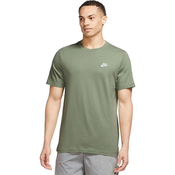 Nike Sportswear Club Tee - Handbalkleding - Handbalshirts - Green - maat XS