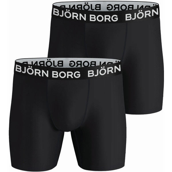 Björn Borg Performance boxers - microfiber heren boxers lange pijpen (2-pack) - multicolor - Maat: XL