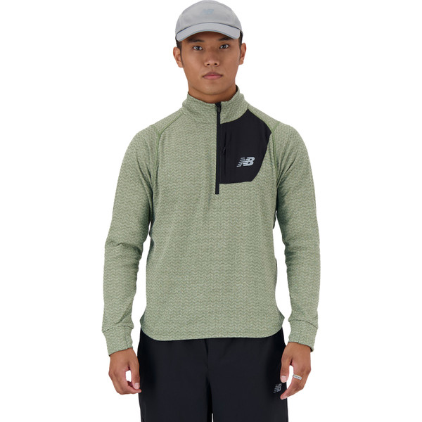 New Balance Heat Grid Half-Zip Longsleeve Heren
