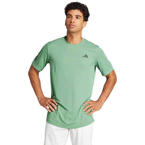 adidas Performance Club 3-Stripes Tennis T-shirt - Heren - Groen- M
