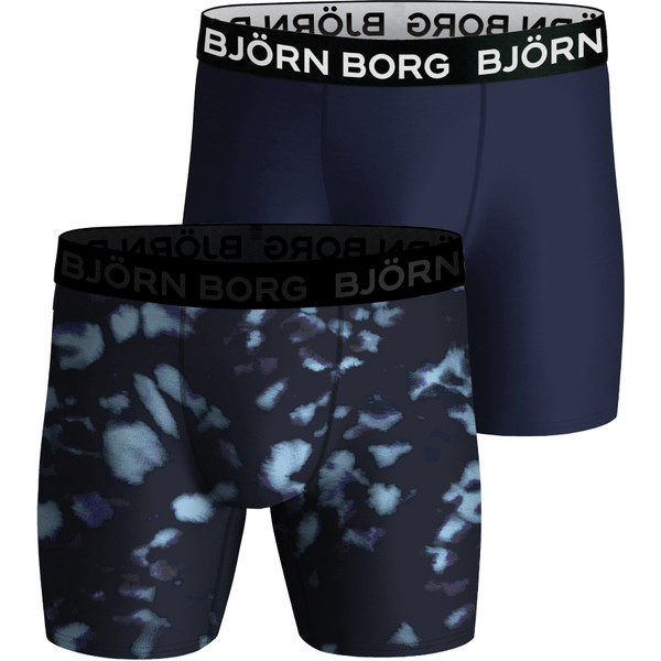 Björn Borg Performance boxers - microfiber heren boxers lange pijpen (2-pack) - multicolor - Maat: M