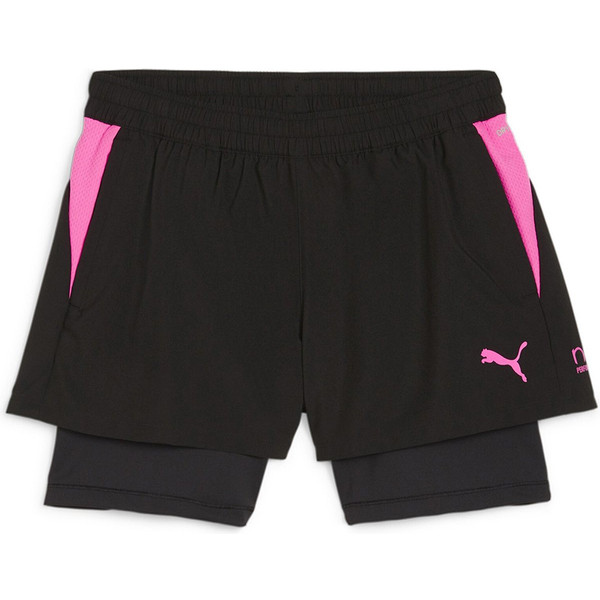 Puma Individual Padel 2in1 Short Dames Zwart Roze