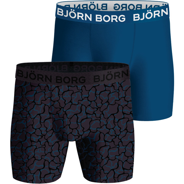 Björn Borg Performance boxers - microfiber heren boxers lange pijpen (2-pack) - multicolor - Maat: XL