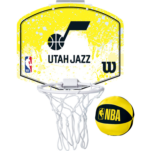 Wilson NBA Team Utah Jazz Mini Hoop WZ6010102, Unisex, Geel, basketbal achterborden, maat: One size