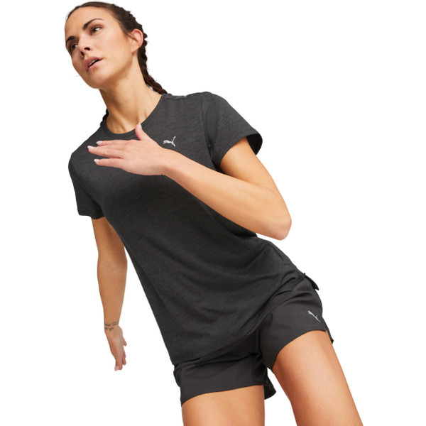 PUMA Run Favorite Heather Ss Tee W Dames Sportshirt - Maat XL