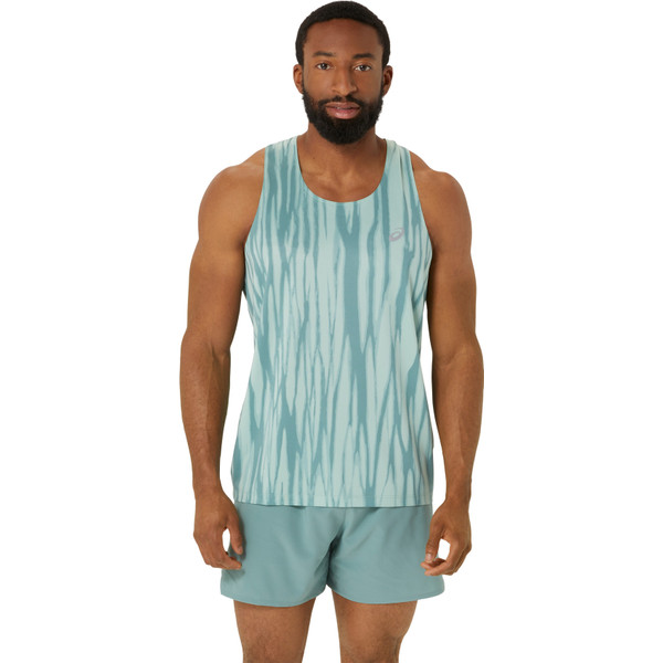ASICS Road All Over Print Singlet Heren afbeelding