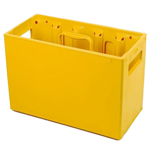 Sportec bidonkrat voor 10 bidons - geel - dubbelwandig, extra stevig. Bidonrek. Waterdrager.