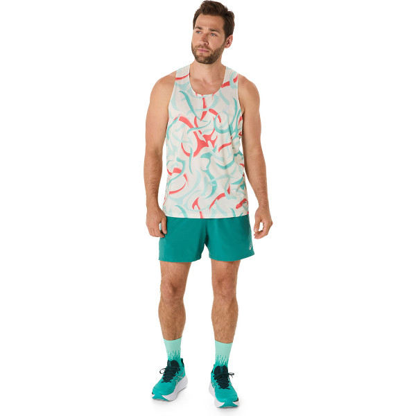 ASICS Road All Over Print Singlet Heren afbeelding