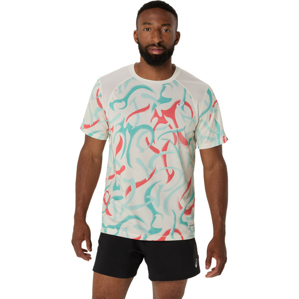 ASICS Road All Over Print T-Shirt Heren