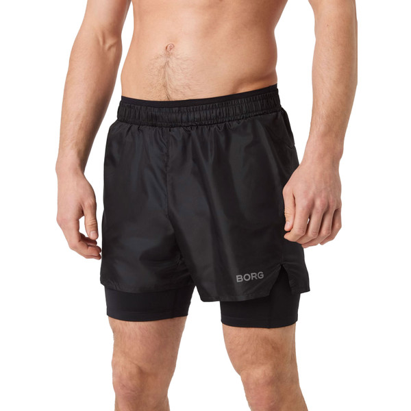 Björn Borg Running 2in1 Shorts Heren afbeelding