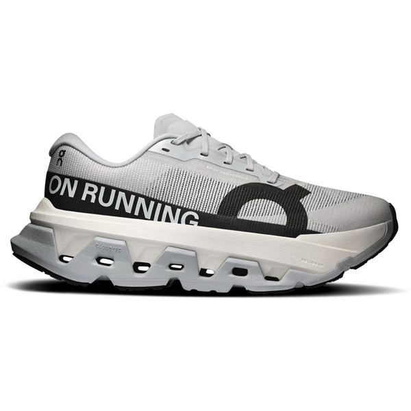 On Cloudmonster hardloopschoenen zwart en grijs