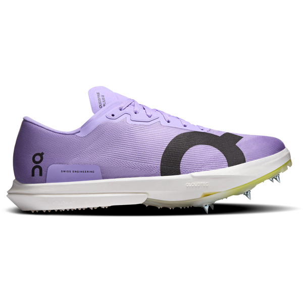 On Cloudspike hardloopschoenen paars en wit