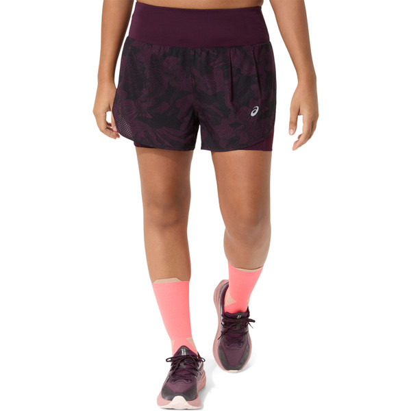 ASICS Road All Over Print 2in1 3.5'' Shorts Dam
