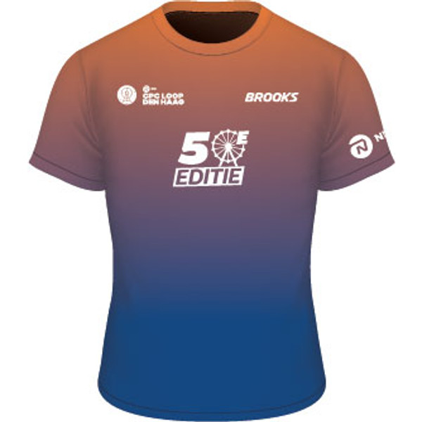 Brooks Hardloopshirts oranje en blauw
