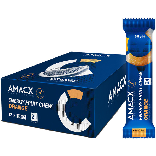 Amacx Energy Fruit Chew Apelsin 12x38g