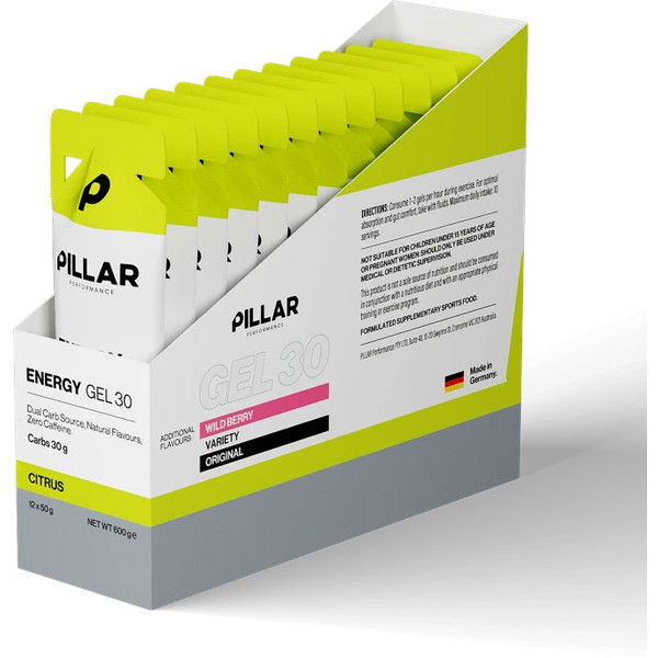 Pillar Energy Gel 30 Citrus 12x50gr