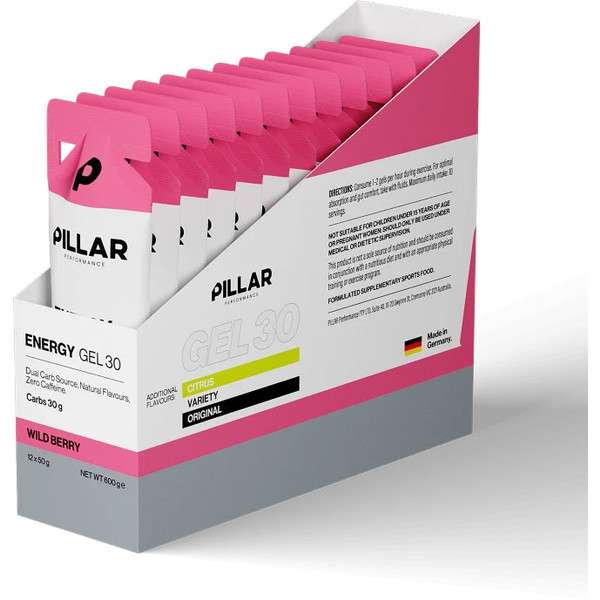 Pillar Energy Gel 30 Wild Berry 12x50gr