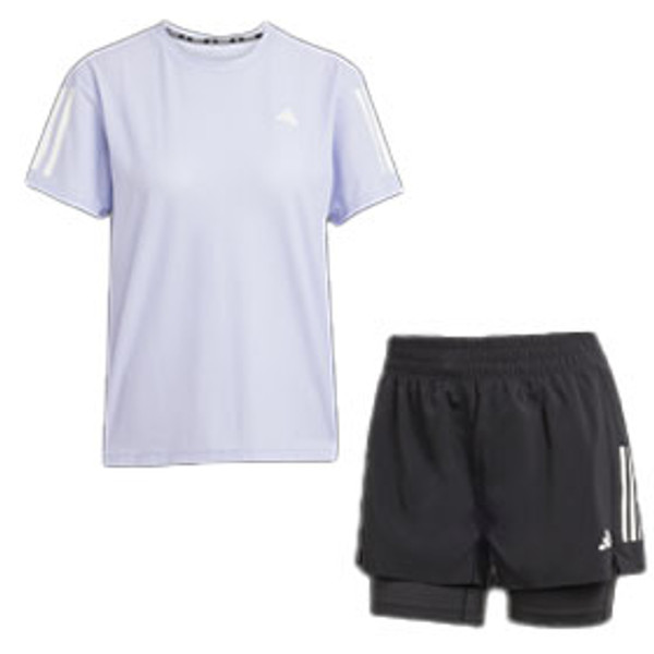 adidas OTR Tee 2in1 Short Set Dames afbeelding 1
