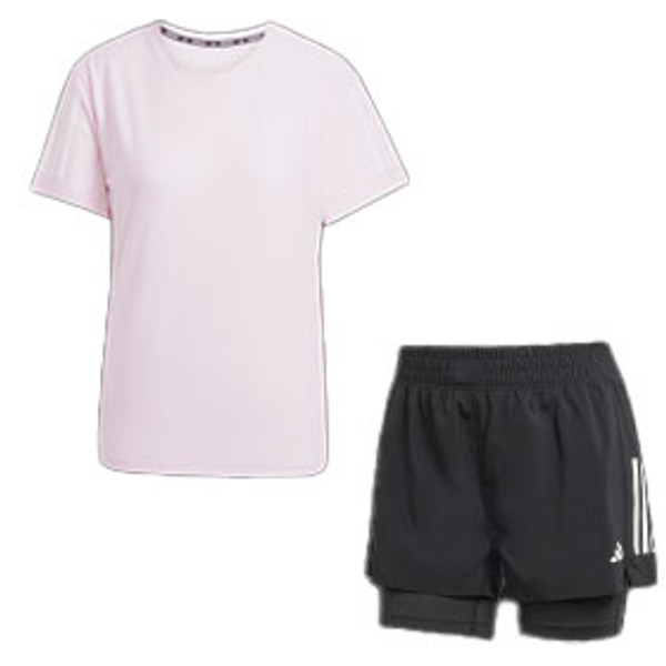 adidas OTR Tee 2in1 Short Set Dames afbeelding