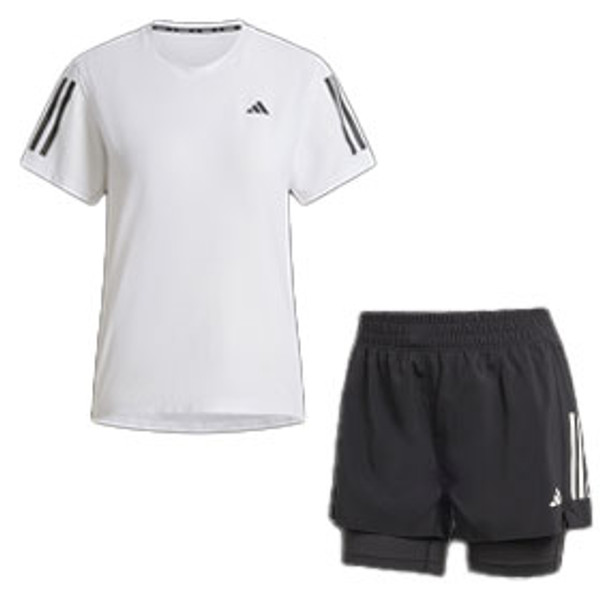 adidas OTR Tee 2in1 Short Set Dames afbeelding