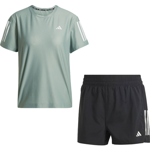 adidas OTR Tee Short 3&apos;&apos; Set Dames afbeelding
