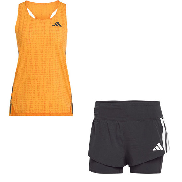 adidas Adizero Singlet 2in1 Shorts Set Dam