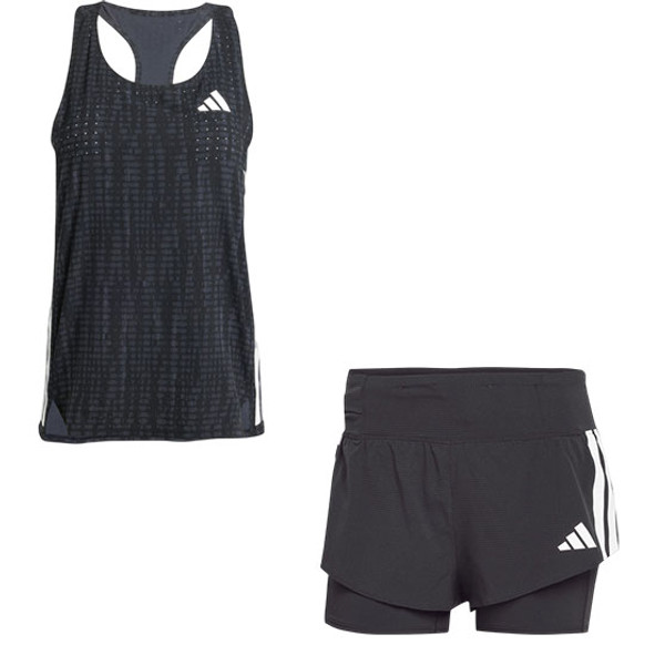 adidas Adizero Singlet 2in1 Shorts Set Dam