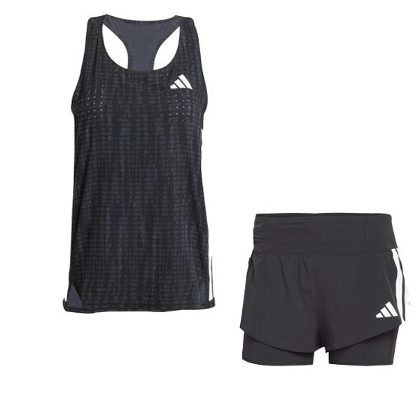 adidas Adizero Singlet 2in1 Shorts Set Dam