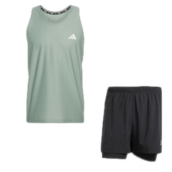 adidas Performance Own The Run Tanktop - Heren - Groen- 2XL