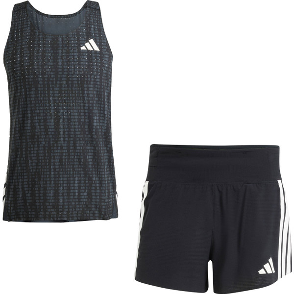 adidas Adizero Singlet Short 5&apos;&apos; Set Heren afbeelding
