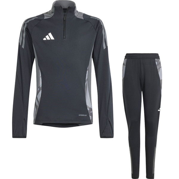 adidas Tiro 24 Competition Trainingspak Kids - Opruiming - Kleding - Black/Grey - maat