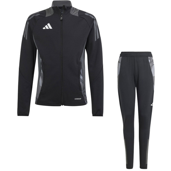 adidas Tiro 24 Competition TK Jacket Trainingspak Kids - Opruiming - Kleding - Black/Grey - maat