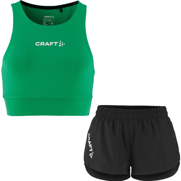 Craft Rush 2.0 Crop Top Dames - Groen | Maat: XXL