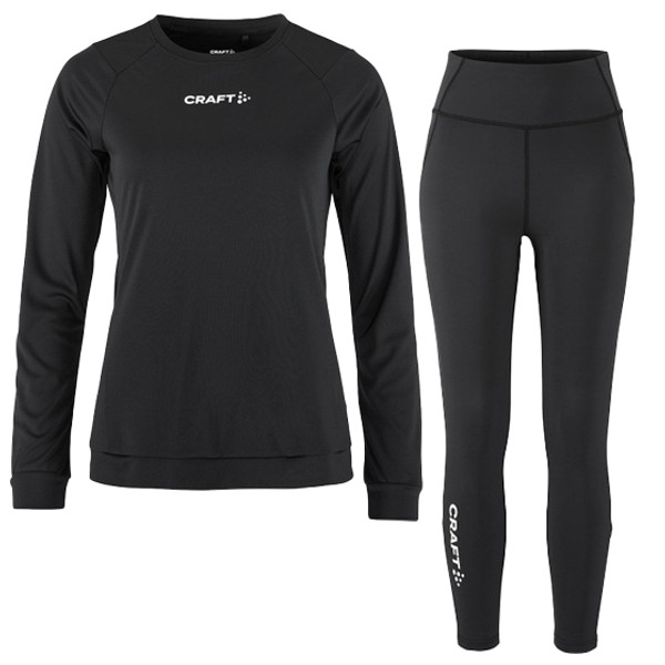 Craft Rush 2.0 Running Longsleeve Dames - Zwart | Maat: XXL