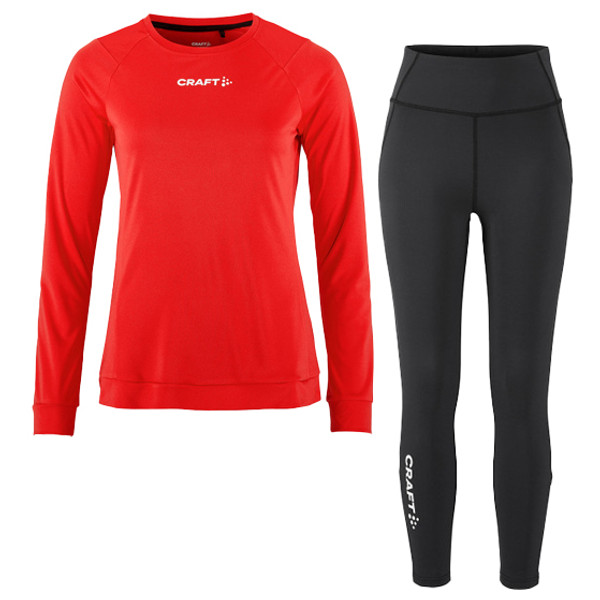 Craft Longsleeve Legging Zip Set Dames afbeelding