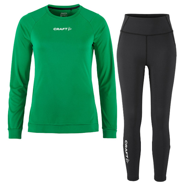 Craft Longsleeve Legging Zip Set Dames afbeelding