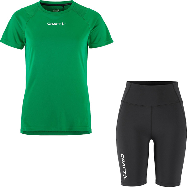 Craft Shirt Korte Legging Set Dames afbeelding