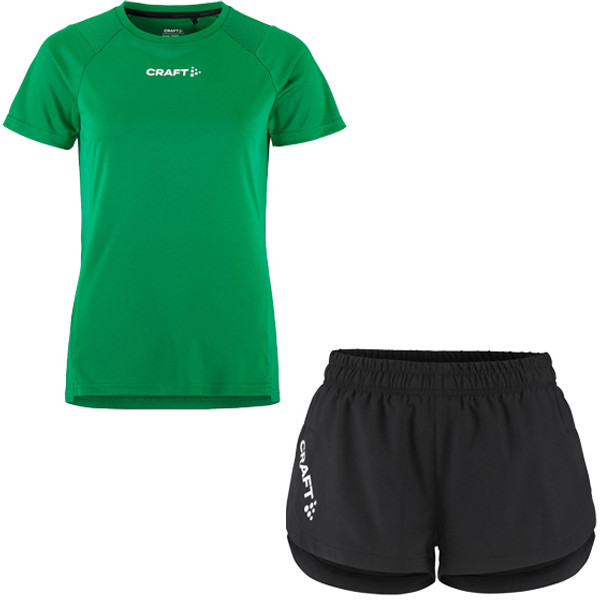 Craft Rush 2.0 Running T-Shirt Dames - Groen | Maat: XXL