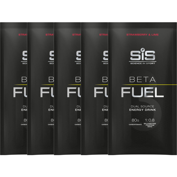 SIS Beta Fuel 80 Aardbei & Limoen Sachet 82g - 5 stuks
