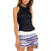 Lucky in Love Batik Pleated Scallop Skirt
