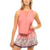 Lucky in Love Long Flower Patch Smocked Skirt