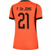 Nike Nederland Thuis Shirt WK F. de Jong 21 Dames 1