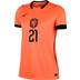 Nike Nederland Thuis Shirt WK F. de Jong 21 Dames 2