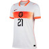 Nike Nederland Uit Shirt WK F. de Jong 21 Dames 2